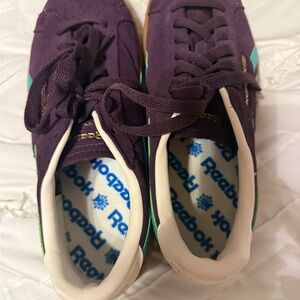 Reebok Purple and Green Sneakers
